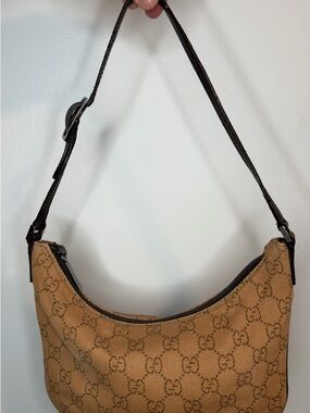 Vintage Pochette Shoulder Bag GG Canvas Small hobo bag